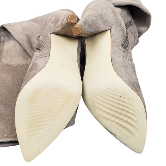 Guess Womens Norris Taupe Faux Suede Over The Knee Heel Boots Size 7.5 - Picture 8 of 9